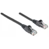 Intellinet Netzwerk Patchkabel, Cat6, 0,5 m, Schwarz, CCA, U/UTP, PVC, RJ45, vergoldete Kontakte, rastnasenfreier Knickschutz, Angespritzter Knickschutz, Lebenslange Garantie