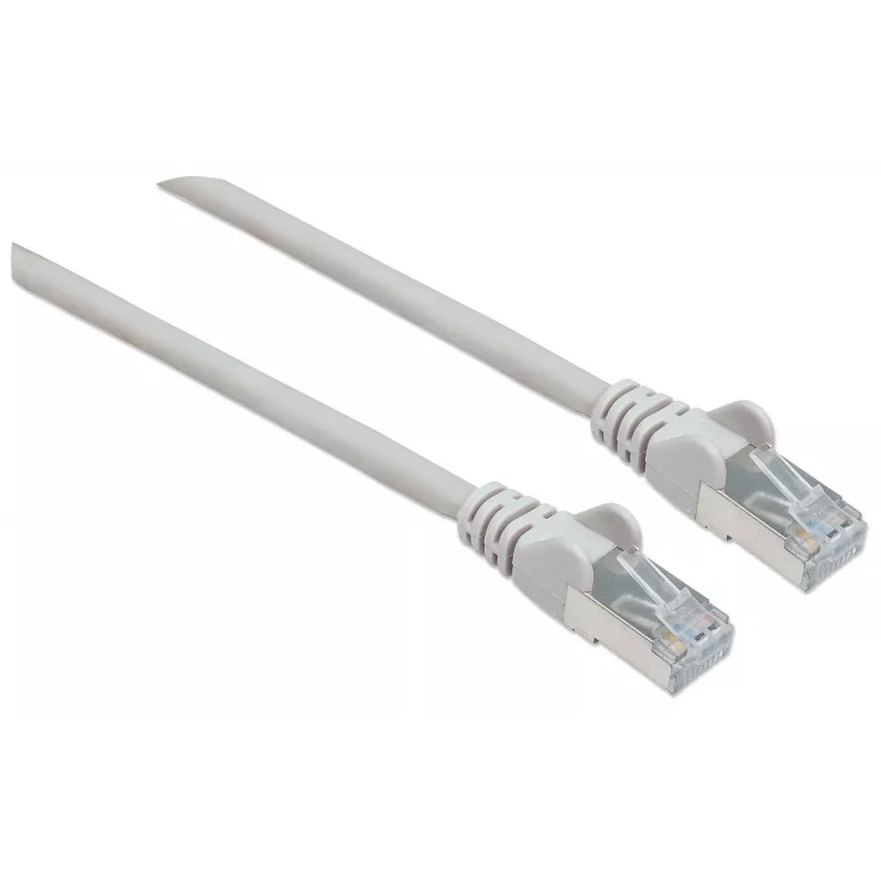 Intellinet Netzwerk-Patchkabel, Cat6, 5 m, Grau, Kupfer, S/FTP, LSOH / LSZH, PVC, RJ45, vergoldete Kontakte, Knickschutztülle, lebenslange Garantie