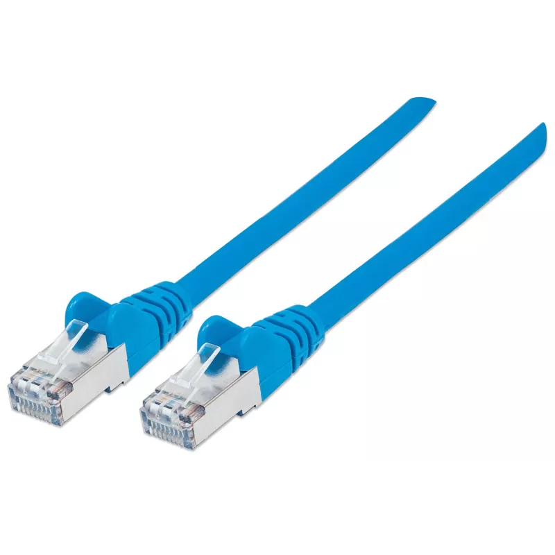 Intellinet Netzwerk-Patchkabel, Cat6, 10 m, Blau, Kupfer, S/FTP, LSOH/LSZH, PVC, RJ45, vergoldete Kontakte, rastnasenfreier Knickschutz, geschützt, lebenslange Garantie