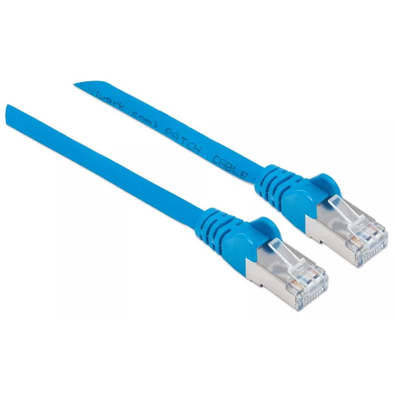 Intellinet Netzwerk-Patchkabel, Cat6, 10 m, Blau, Kupfer, S/FTP, LSOH/LSZH, PVC, RJ45, vergoldete Kontakte, rastnasenfreier Knickschutz, geschützt, lebenslange Garantie