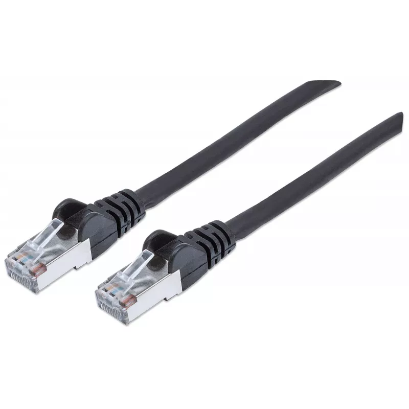 Intellinet Netzwerk-Patchkabel, Cat6A, 5m, Schwarz, Kupfer, S/FTP, LSOH / LSZH, PVC, RJ45, vergoldete Kontakte, Snagless, Knickschutztülle, Lebenslange Garantie