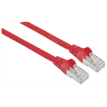 Intellinet Netzwerk-Patchkabel, Cat6A, 1,5 m, Rot, Kupfer, S/FTP, LSOH / LSZH, PVC, RJ45, vergoldete Kontakte, rastnasenfrei, geschützt, Lebenslange Garantie