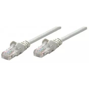 Intellinet Netzwerk-Patchkabel, Cat5e, 0,25 m, Grau, CCA, SF/UTP, PVC, RJ45, vergoldete Kontakte, rastnasenschutz, Knickschutztülle, lebenslange Garantie