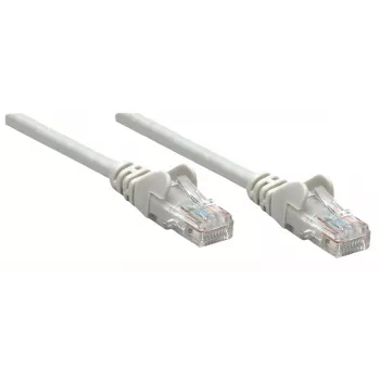 Intellinet Netzwerk-Patchkabel, Cat5e, 0,25 m, Grau, CCA, SF/UTP, PVC, RJ45, vergoldete Kontakte, rastnasenschutz, Knickschutztülle, lebenslange Garantie