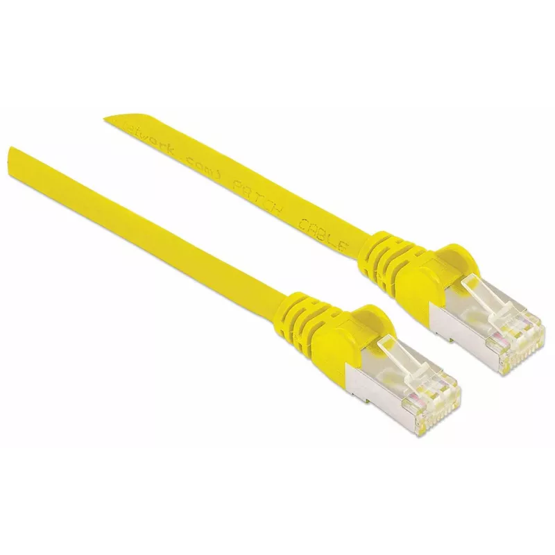 Intellinet Netzwerk-Patchkabel, Cat7-Kabel/Cat6A-Stecker, 20m, Gelb, Kupfer, S/FTP, LSOH/LSZH, PVC, RJ45, vergoldete Kontakte, rastnasenfrei, geschützt, lebenslange Garantie
