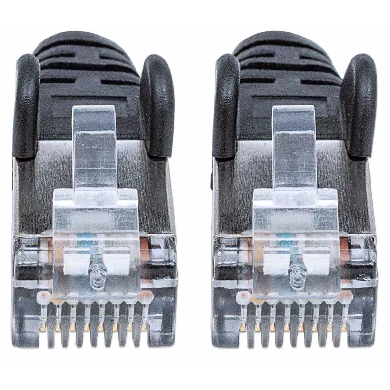 Intellinet Netzwerk-Patchkabel, Cat7-Kabel/Cat6A-Stecker, 5 m, Schwarz, Kupfer, S/FTP, LSOH/LSZH, PVC, RJ45, vergoldete Kontakte, rastnasenschutz, Knickschutztülle, lebenslange Garantie