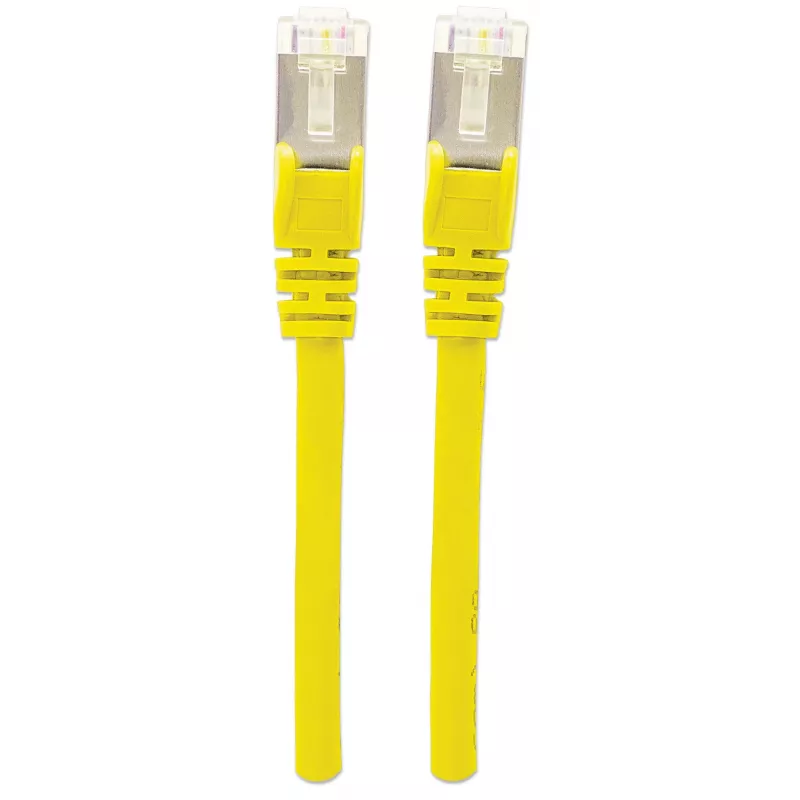 Intellinet Netzwerk-Patchkabel, Cat6A, 5 m, Gelb, Kupfer, S/FTP, LSOH / LSZH, PVC, RJ45, vergoldete Kontakte, Knickschutz, vergossen, Lebenslange Garantie