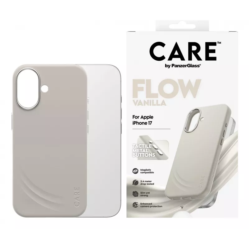 Cover PanzerGlass CARE by ® Feature FLOW Case Vanilla w. MagSafe iPhone 17