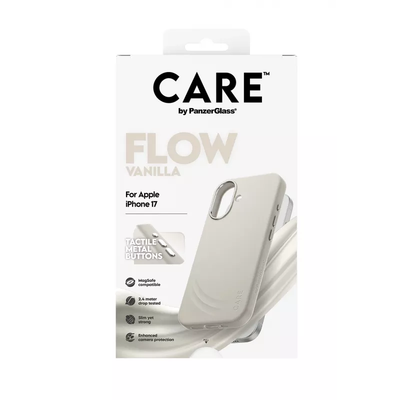 Cover PanzerGlass CARE by ® Feature FLOW Case Vanilla w. MagSafe iPhone 17