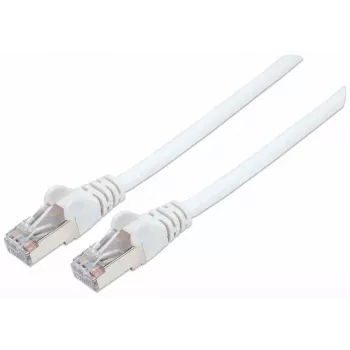 Intellinet Netzwerk-Patchkabel, Cat7-Kabel/Cat6A-Stecker, 5 m, Weiß, Kupfer, S/FTP, LSOH/LSZH, PVC, RJ45, vergoldete Kontakte, rastnasenfrei, Knickschutz, lebenslange Garantie