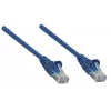 Intellinet Netzwerk-Patchkabel, Cat6, 0,25 m, Blau, Kupfer, S/FTP, LSOH / LSZH, PVC, RJ45, vergoldete Kontakte, rastnasenschutz, Knickschutztülle, lebenslange Garantie