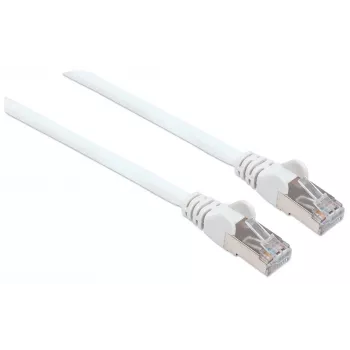 Intellinet Netzwerk-Patchkabel, Cat6, 10m, Weiß, Kupfer, S/FTP, LSOH / LSZH, PVC, RJ45, vergoldete Kontakte, rastnasenschutz, Knickschutz, lebenslange Garantie