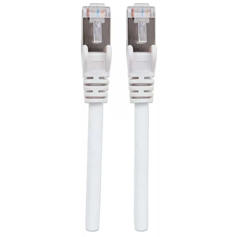 Intellinet Netzwerk-Patchkabel, Cat6, 10m, Weiß, Kupfer, S/FTP, LSOH / LSZH, PVC, RJ45, vergoldete Kontakte, rastnasenschutz, Knickschutz, lebenslange Garantie