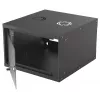 Intellinet 19-Zoll-Netzwerkschrank – Wandmontage (Basic), 6HE, 560 mm tief, Schwarz, zerlegt, max. 50 kg, nutzbare Tiefe 500 mm, Glastür, Rack, Teile für Wandmontage (z. B. Schrauben und Dübel) nicht enthalten