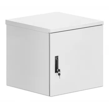Intellinet Industrial IP55 19 Zoll Wandgehäuse mit integrierten Lüftern, 12HE 600 mm Tiefe, dachmontierte Zwei-Lüfter-Belüftungseinheit, staub- und wasserdichtes Gehäuse, montiert, Lichtgrau RAL7035