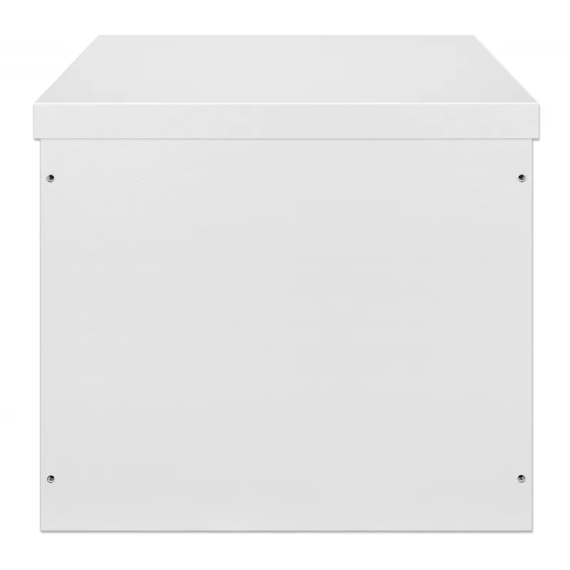 Intellinet Industrial IP55 19 Zoll Wandgehäuse mit integrierten Lüftern, 12HE 600 mm Tiefe, dachmontierte Zwei-Lüfter-Belüftungseinheit, staub- und wasserdichtes Gehäuse, montiert, Lichtgrau RAL7035