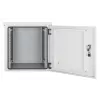 Intellinet Industrial IP55 19 Zoll Wandgehäuse mit integrierten Lüftern, 12HE 600 mm Tiefe, dachmontierte Zwei-Lüfter-Belüftungseinheit, staub- und wasserdichtes Gehäuse, montiert, Lichtgrau RAL7035