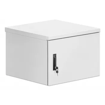 Intellinet Industrial IP55 19 Zoll Wandmontage-Gehäuse mit integrierten Lüftern, 9HE 600 mm Tiefe, auf dem Dach montierte Zwei-Lüfter-Lüftungseinheit, staub- und wasserdichtes Gehäuse, montiert, Hellgrau RAL7035