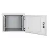 Intellinet Industrial IP55 19 Zoll Wandmontage-Gehäuse mit integrierten Lüftern, 9HE 600 mm Tiefe, auf dem Dach montierte Zwei-Lüfter-Lüftungseinheit, staub- und wasserdichtes Gehäuse, montiert, Hellgrau RAL7035