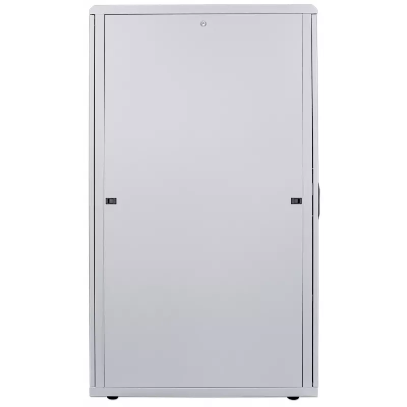 Intellinet 19 Zoll Serverschrank – freistehend, 42 HE, 600 x 1000 mm (B x T), grau, montiert, max. 1500 kg, Mehrpunkt-Türschloss, ein Schloss pro Seitenwand, nutzbare Tiefe 123 bis 773 mm, IP20, Rack, Stahl