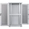 Intellinet 19 Zoll Serverschrank – freistehend, 42 HE, 600 x 1000 mm (B x T), grau, montiert, max. 1500 kg, Mehrpunkt-Türschloss, ein Schloss pro Seitenwand, nutzbare Tiefe 123 bis 773 mm, IP20, Rack, Stahl