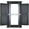 Intellinet 19 Zoll Serverschrank - freistehend, 42HE, 600x1000mm (Breite x Tiefe), schwarz, montiert, max. 1500 kg, Mehrpunkt-Türschloss, ein Schloss pro Seitenwand, nutzbare Tiefe 123 bis 773 mm, IP20, Rack, Stahl