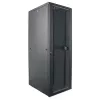 Intellinet 19-Zoll-Netzwerkschrank – freistehend, 42HE, 800x800mm (Breite x Tiefe), Schwarz, Flatpack, max. 1500kg, Mehrpunkt-Türverriegelung, ein Schloss pro Seitenwand, nutzbare Tiefe 123 bis 573mm, IP20, Rack, Stahl