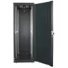 Intellinet 19-Zoll-Netzwerkschrank – freistehend, 42HE, 800x800mm (Breite x Tiefe), Schwarz, Flatpack, max. 1500kg, Mehrpunkt-Türverriegelung, ein Schloss pro Seitenwand, nutzbare Tiefe 123 bis 573mm, IP20, Rack, Stahl