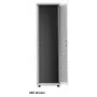 Intellinet 19 Zoll Netzwerkschrank – freistehend (Basic), 36U, 600x1000mm (Breite x Tiefe), Grau, Flatpack, max. 600kg, Einpunkt-Türschloss, ein Schloss pro Seitenwand, nutzbare Tiefe 123 bis 773mm, Rack, IP20, Stahl