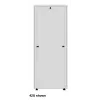 Intellinet 19 Zoll Netzwerkschrank – freistehend (Basic), 36U, 600x1000mm (Breite x Tiefe), Grau, Flatpack, max. 600kg, Einpunkt-Türschloss, ein Schloss pro Seitenwand, nutzbare Tiefe 123 bis 773mm, Rack, IP20, Stahl