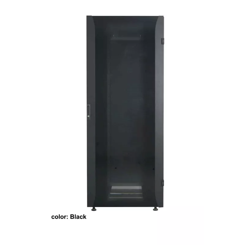 Intellinet 19-Zoll-Netzwerkschrank - freistehend (Premium), 42HE, 600x800mm (Breite x Tiefe), Grau, Flatpack, max. 2000 kg, Mehrpunkt-Türschloss, geteilte Seitenwände (zwei Schlösser pro Seite), nutzbare Tiefe 129 bis 629 mm, IP20, Rack, Aluminium