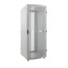 Intellinet 19-Zoll-Serverschrank – freistehend (Premium), 26U, 600 x 1000 mm (B x T), Grau, montiert, max. 2000 kg, Mehrpunkt-Türverriegelung, geteilte Seitenwände (zwei Schlösser pro Seite), nutzbare Tiefe 129 – 829 mm, IP20, Rack, Aluminium
