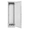 Intellinet Industrial IP55 19-Zoll-Netzwerkschrank mit integrierten Lüftern, 42HE 800 mm Tiefe, dachmontierte Vierfach-Lüftereinheit, Schutz gegen Staub und Strahlwasser, standmontiert, montiert, Hellgrau RAL7035