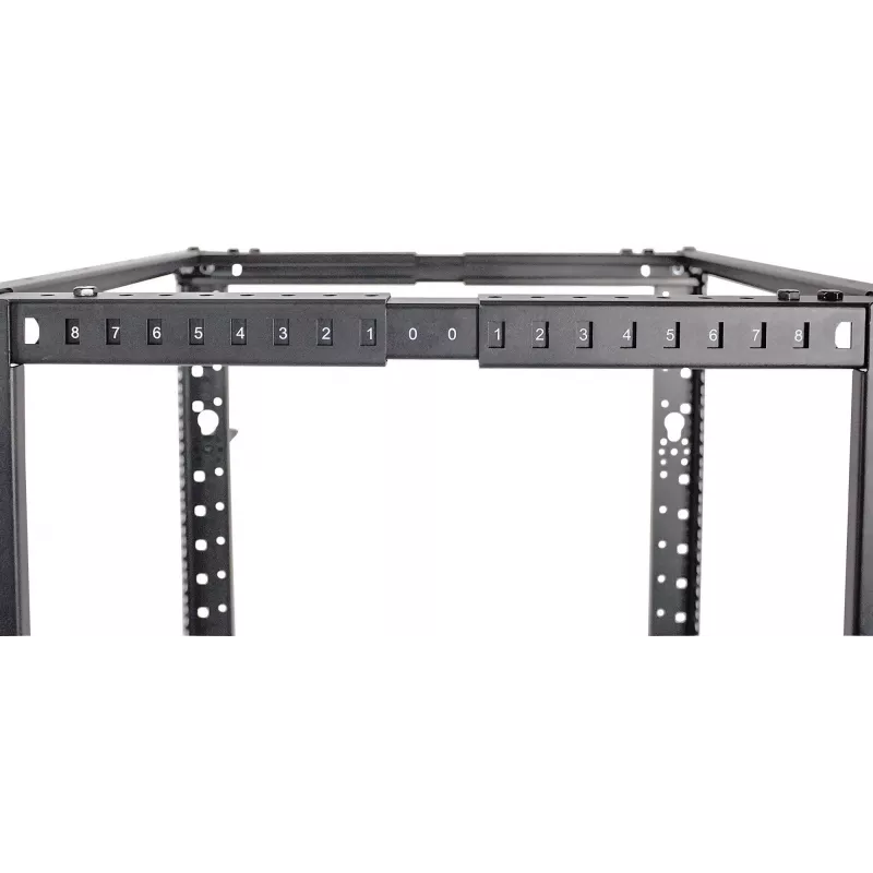 Intellinet 19 Zoll Netzwerk-Rack – Open Frame (4-Post), 26HE, Schwarz, Flachverpackung, max. 360 kg
