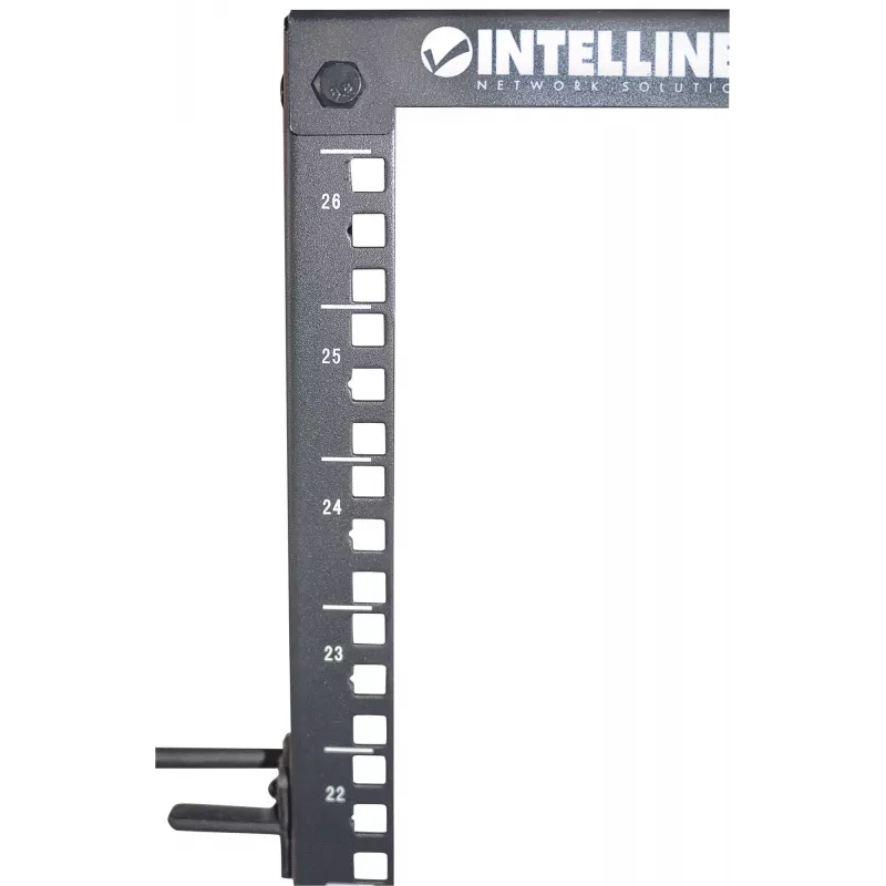 Intellinet 19 Zoll Netzwerk-Rack – Open Frame (4-Post), 26HE, Schwarz, Flachverpackung, max. 360 kg