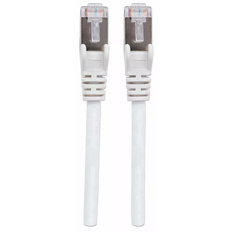 Intellinet Netzwerk-Patchkabel, Cat7-Kabel/Cat6A-Stecker, 1 m, Weiß, Kupfer, S/FTP, LSOH/LSZH, PVC, RJ45, vergoldete Kontakte, rastnasenfrei, Knickschutztülle, lebenslange Garantie