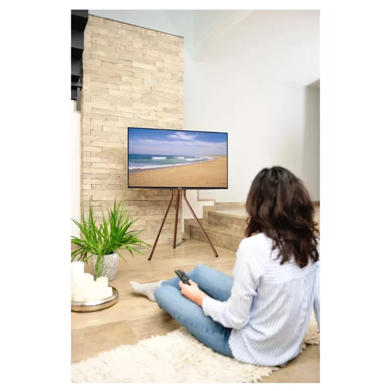 Hama Easel Design 190,5 cm (75 Zoll) Schwarz, Walnuss