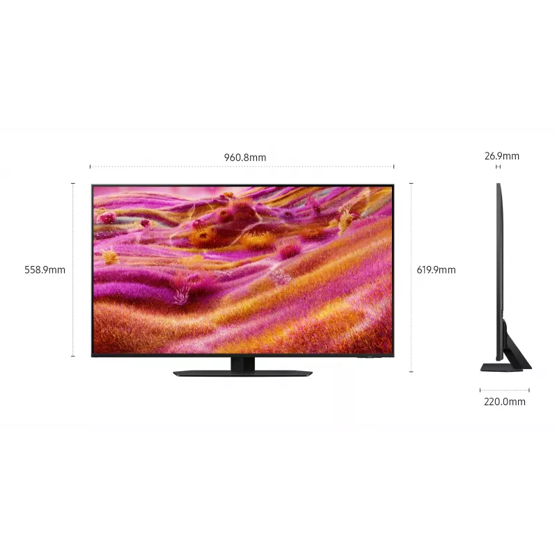 Smart TV Samsung QE43QN90FAT 43 Zoll (109,2 cm) Neo QLED 4K Ultra HD, Wi‑Fi, DVB-T2/C/S2, Schwarz
