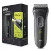 Braun Series 3 Series 3000 Rasierer, Folienrasierer, Schwarz, 2 SensoFoil, LED, Betrieb, Netz/Batterie