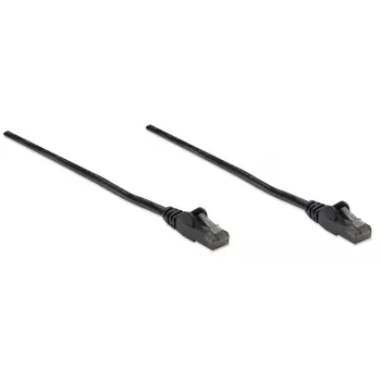 Intellinet Netzwerk-Patchkabel, Kat. 6, 10 m, Schwarz, CCA, U/UTP, PVC, RJ45, vergoldete Kontakte, rastnasenfrei, angespritzte Zugentlastung, lebenslange Garantie