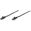 Intellinet Netzwerk-Patchkabel, Kat. 6, 10 m, Schwarz, CCA, U/UTP, PVC, RJ45, vergoldete Kontakte, rastnasenfrei, angespritzte Zugentlastung, lebenslange Garantie