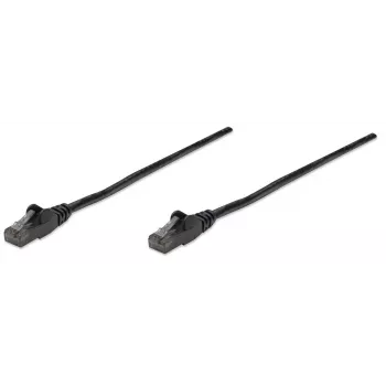 Intellinet Netzwerk-Patchkabel, Kat. 6, 10 m, Schwarz, CCA, U/UTP, PVC, RJ45, vergoldete Kontakte, rastnasenfrei, angespritzte Zugentlastung, lebenslange Garantie