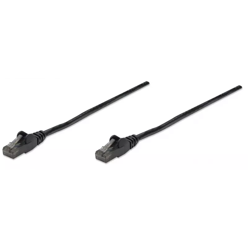 Intellinet Netzwerk-Patchkabel, Kat. 6, 10 m, Schwarz, CCA, U/UTP, PVC, RJ45, vergoldete Kontakte, rastnasenfrei, angespritzte Zugentlastung, lebenslange Garantie