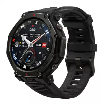 Amazfit T-rex 3 Pro 3,35 cm (1,32 Zoll) AMOLED 44 mm Digital 466 x 466 Pixel Touchscreen Schwarz Wi-Fi GPS (Satellit)