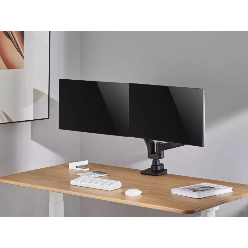 Equip 17-35 Zoll Heavy-Duty Dual-Monitor-Tischhalterung, Schwarz