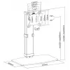 Equip 43,2 cm – 81,3 cm (17 inch – 32 inch) Freistehender Monitorständer Schwarz 8 kg Tragfähigkeit