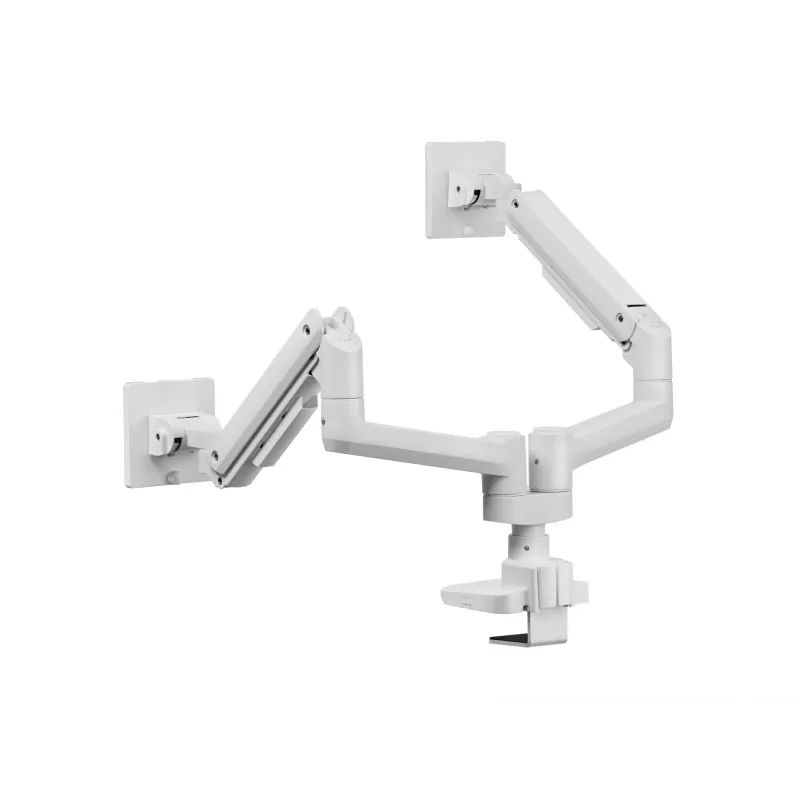 Equip 17 Zoll - 35 Zoll Hochbelastbare Dual-Monitor-Tischhalterung, Weiß