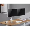 Equip 17 Zoll - 35 Zoll Hochbelastbare Dual-Monitor-Tischhalterung, Weiß