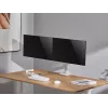 Equip 17 Zoll - 35 Zoll Hochbelastbare Dual-Monitor-Tischhalterung, Weiß