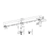 Equip 17 Zoll-32 Zoll Gelenkarm Dreifach-Monitor Tischhalterung Klemme/Tischdurchführung 21 kg